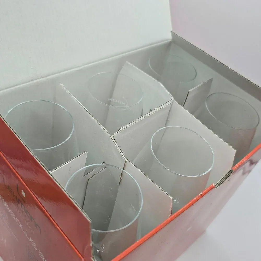 Crystal Glasses Champagne Flutes Made in France LEHMANN Set of 6